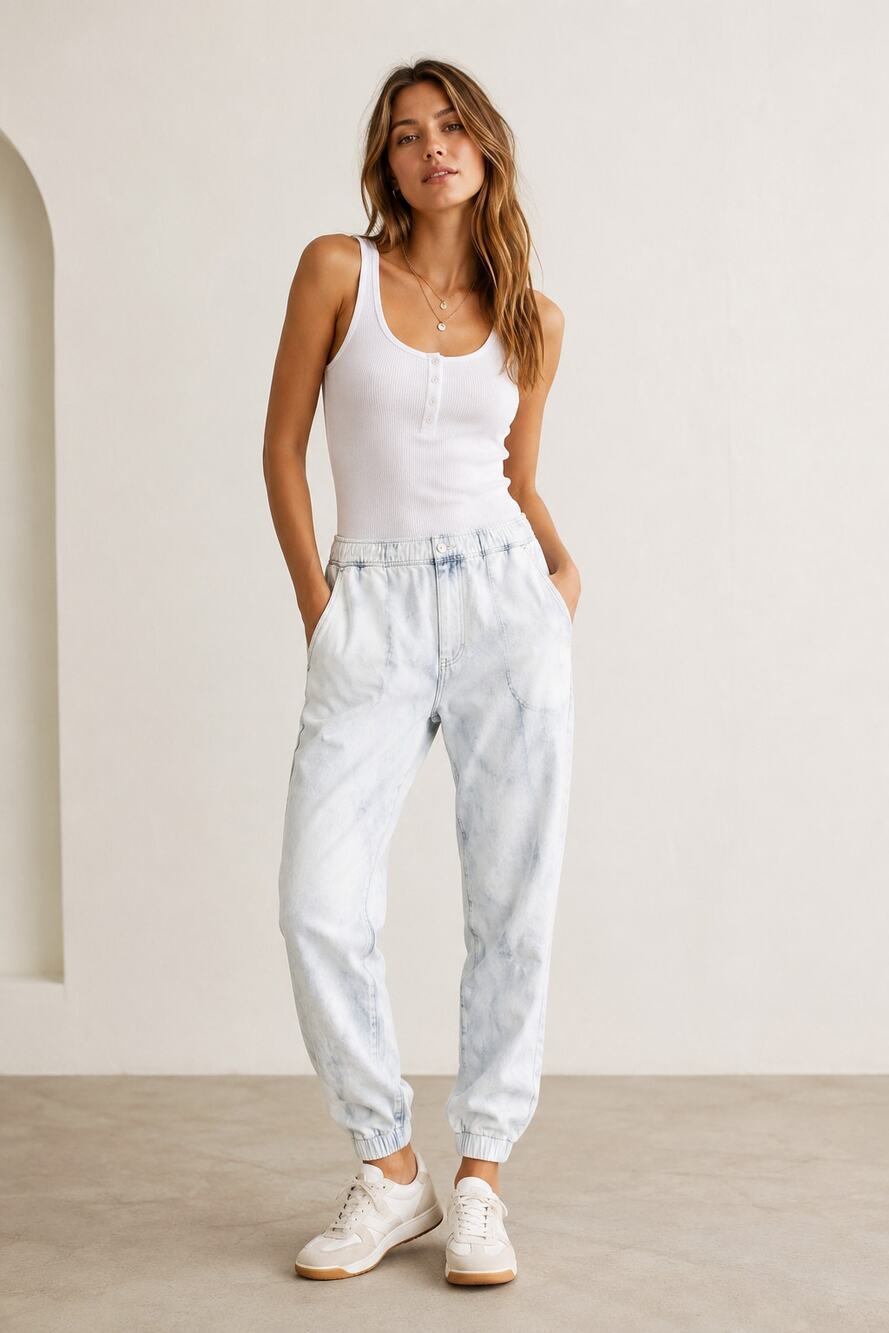 Rag & Bone Miramar Printed Jogger Sweatpants Blue Tie-Dye Print Size S
